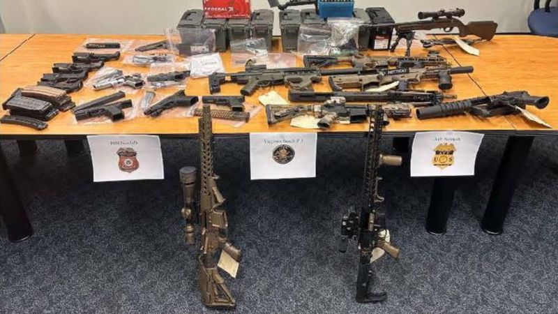 Virginia Beach man arrested after machine gun, illegal firearms found ...